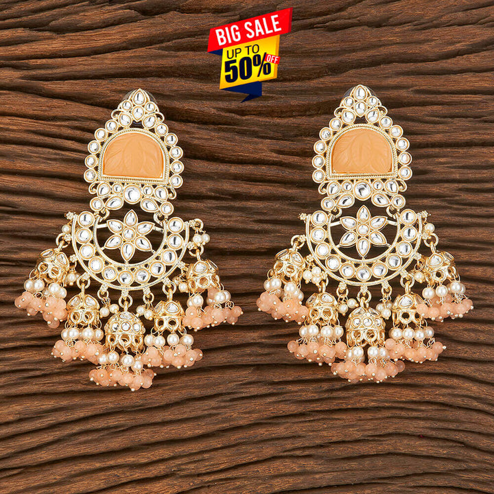 Indo Western Chand Earring With Gold Plating 109061