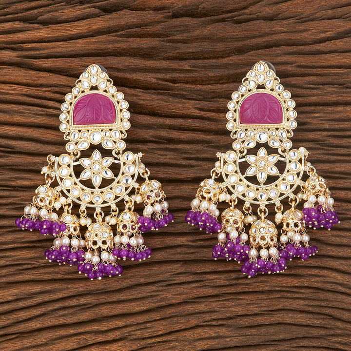 Indo Western Chand Earring With Gold Plating 109061