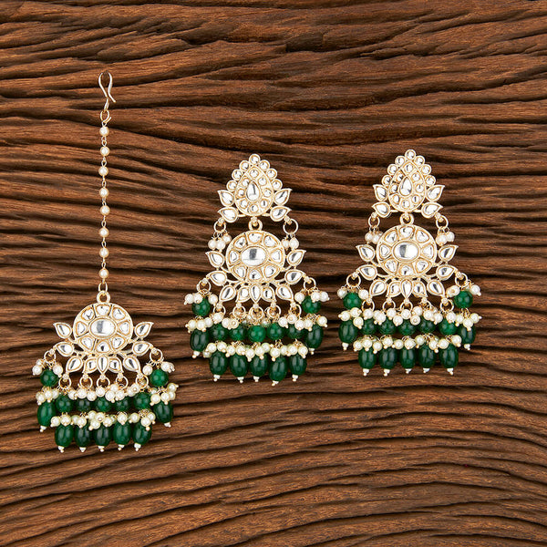 Indo Western Classic Earring Tikka With Gold Plating 109080