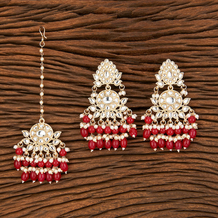 Indo Western Classic Earring Tikka With Gold Plating 109080