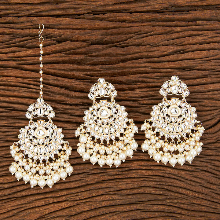 Indo Western Meenakari Earring Tikka With Gold Plating 109086