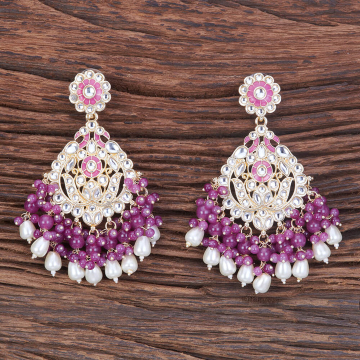 Indo Western Meenakari Earring With Gold Plating 109157