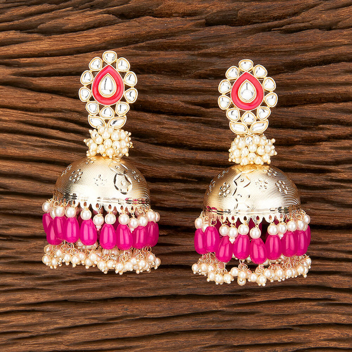 Indo Western Meenakari Earring With Gold Plating 109160