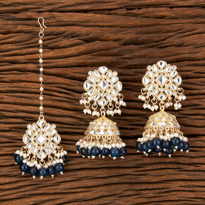 Indo Western Classic Earring Tikka With Gold Plating 109172