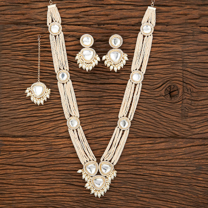 Indo Western Kundan Necklace With Gold Plating 109183