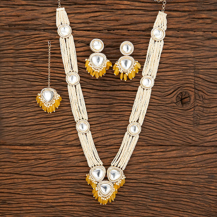 Indo Western Kundan Necklace With Gold Plating 109183