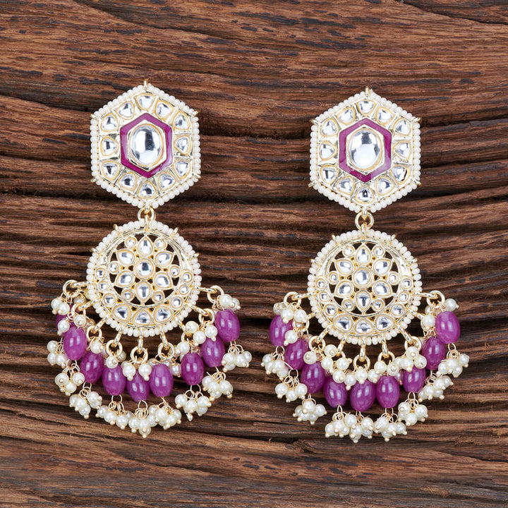 Indo Western Meenakari Earring With Gold Plating 109192