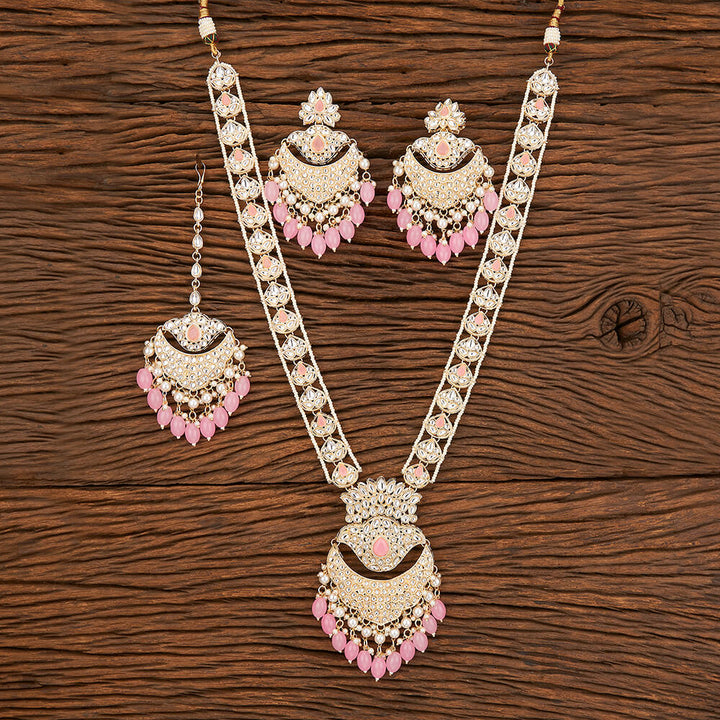 Indo Western Beads Necklace With Gold Plating 109225