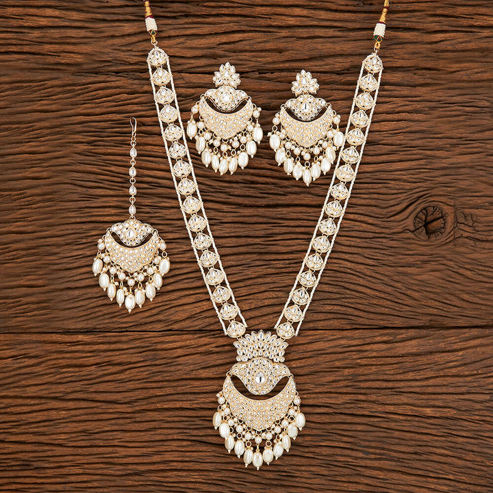 Indo Western Beads Necklace With Gold Plating 109225