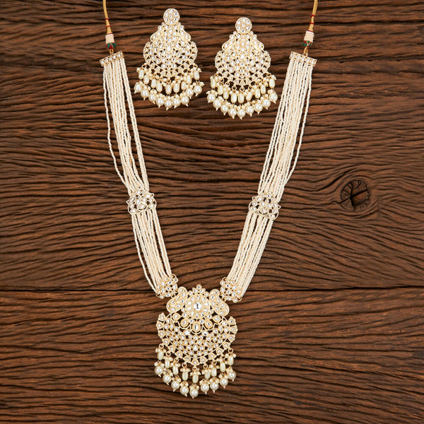 Indo Western Beads Necklace With Gold Plating 109240