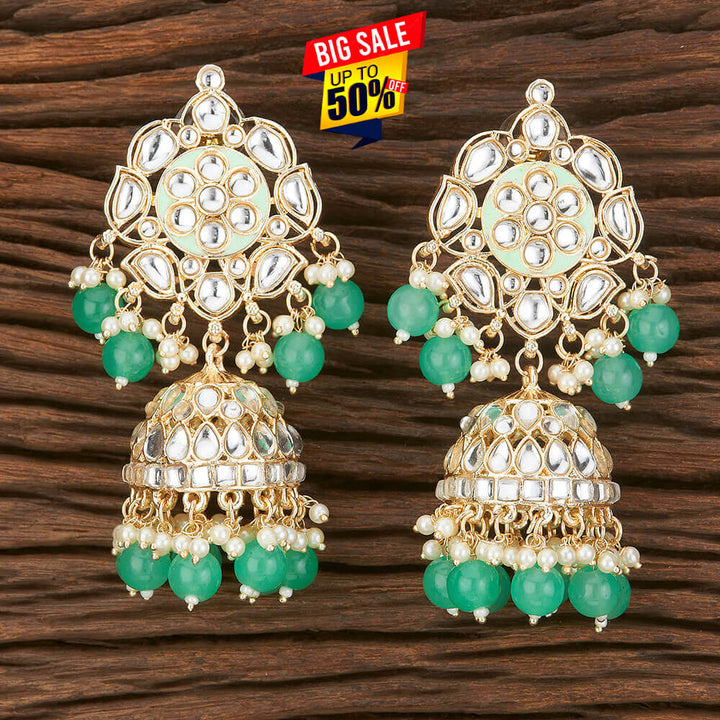 Indo Western Meenakari Earring With Gold Plating 109256