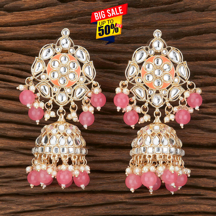 Indo Western Meenakari Earring With Gold Plating 109256