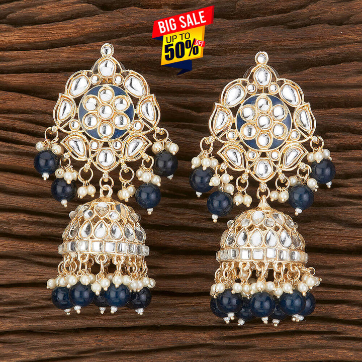 Indo Western Meenakari Earring With Gold Plating 109256