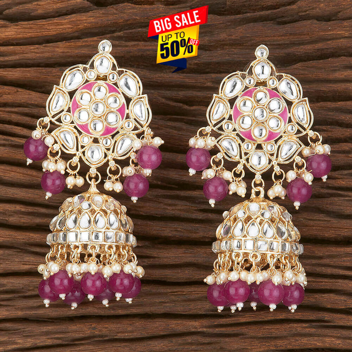 Indo Western Meenakari Earring With Gold Plating 109256