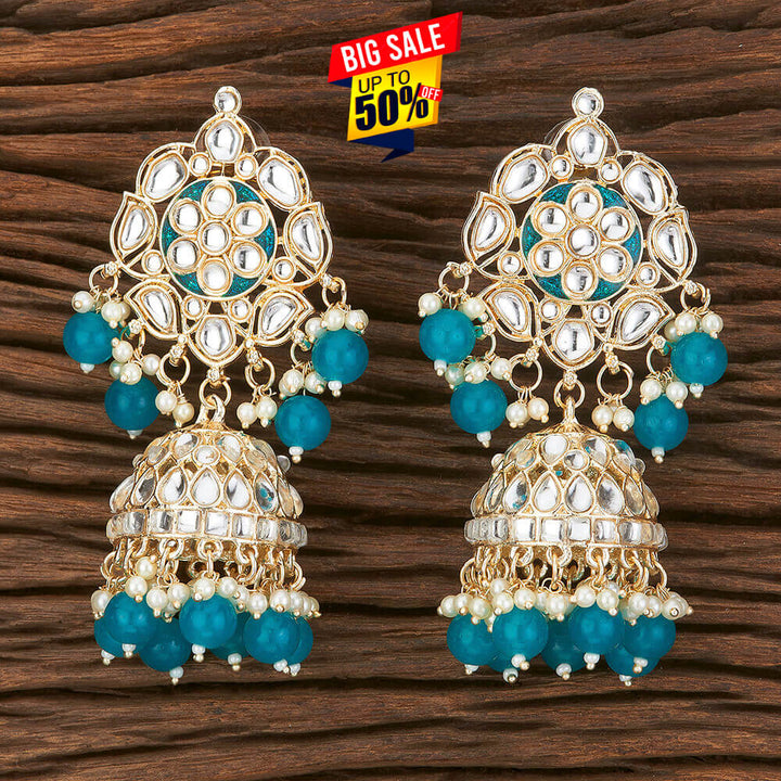 Indo Western Meenakari Earring With Gold Plating 109256