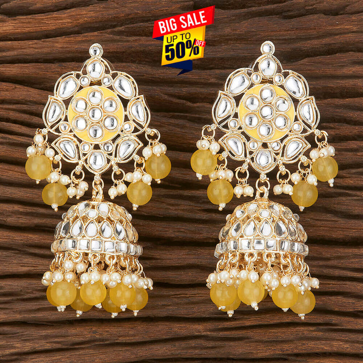 Indo Western Meenakari Earring With Gold Plating 109256