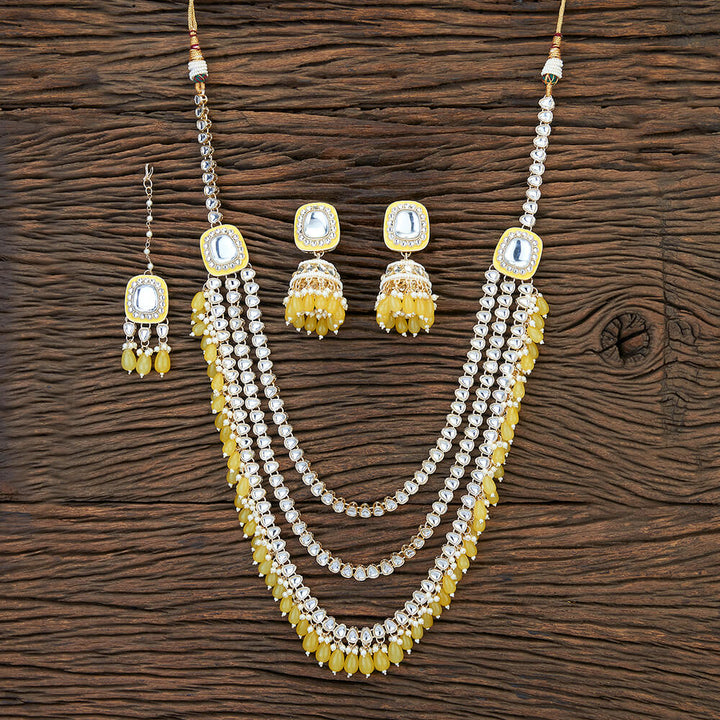 Indo Western Meenakari Necklace With Gold Plating 109316