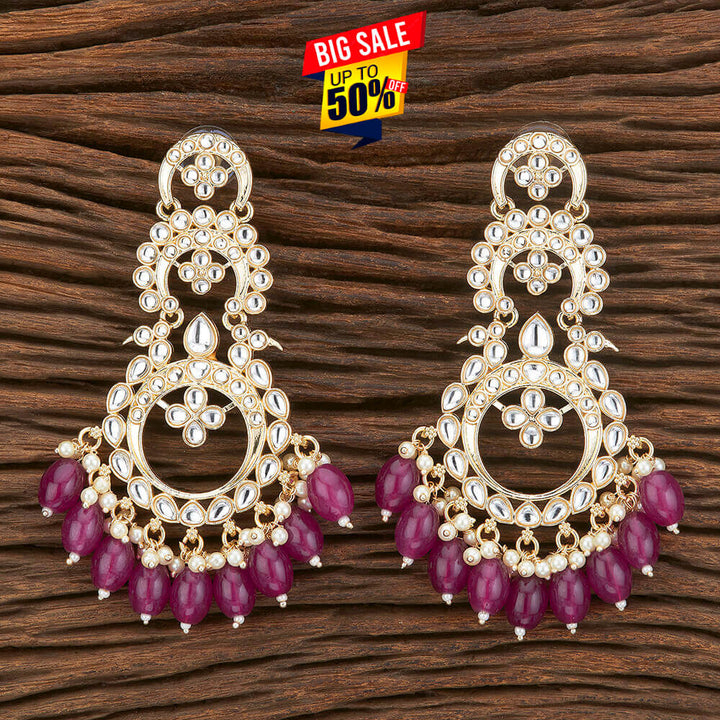 Indo Western Chand Earring With Gold Plating 109321