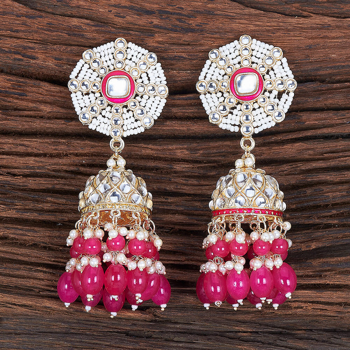 Indo Western Meenakari Earring With Gold Plating 109343