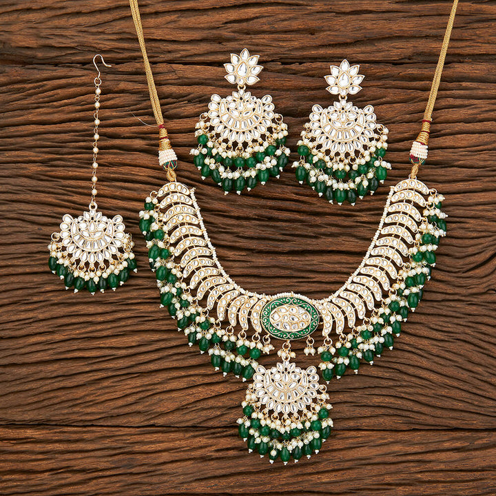 Indo Western Meenakari Necklace With Gold Plating 109347