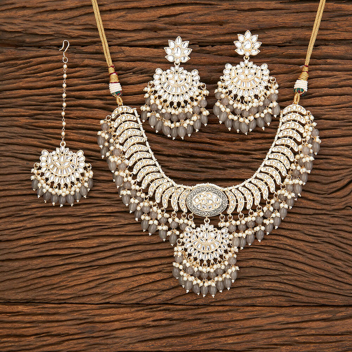 Indo Western Meenakari Necklace With Gold Plating 109347