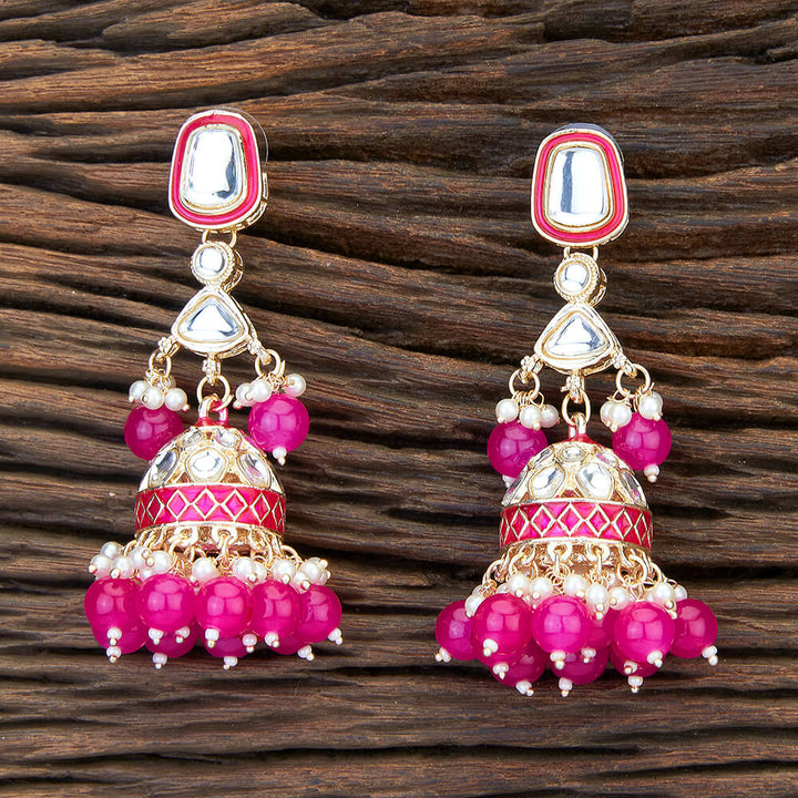 Indo Western Meenakari Earring With Gold Plating 109386