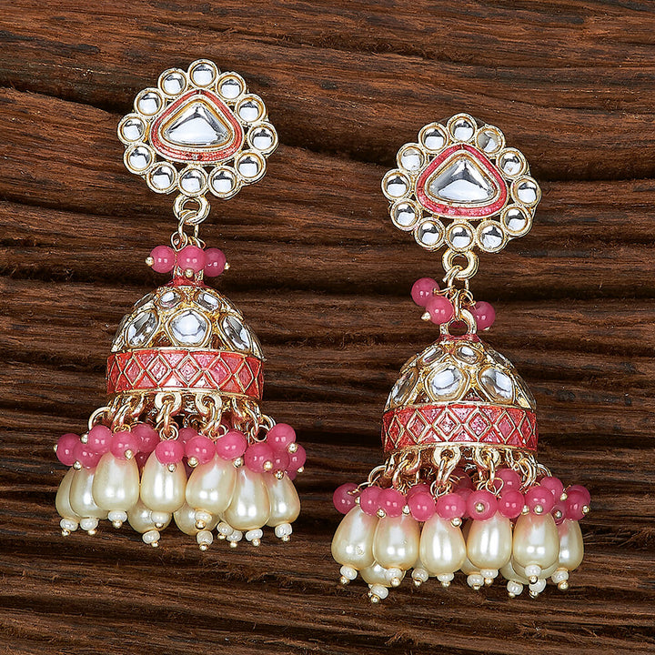 Indo Western Meenakari Earring With Gold Plating 109395