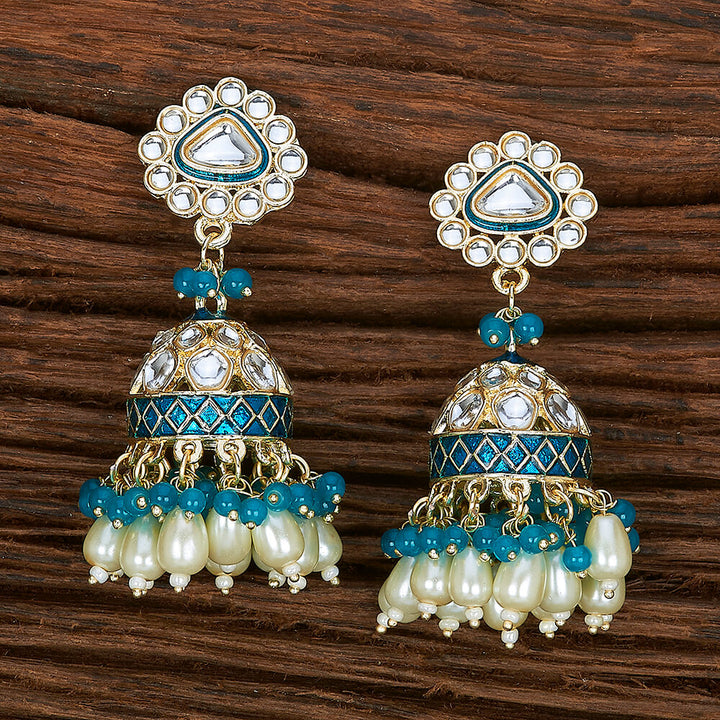 Indo Western Meenakari Earring With Gold Plating 109395