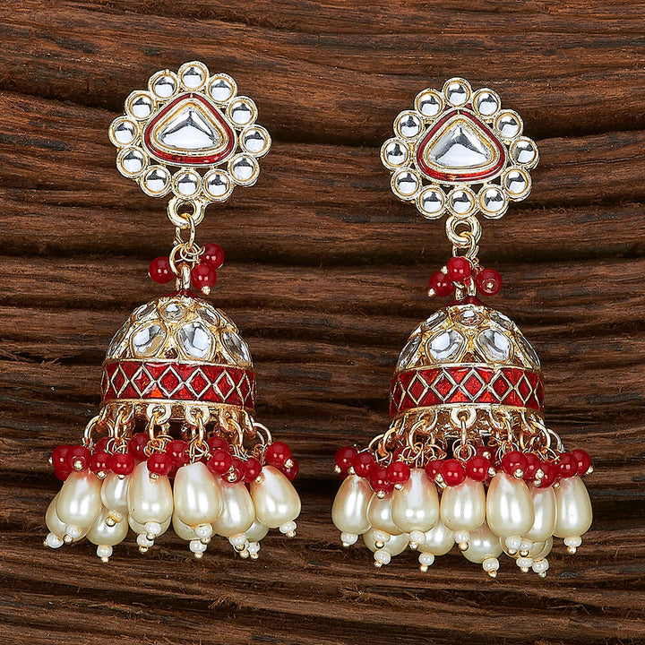 Indo Western Meenakari Earring With Gold Plating 109395