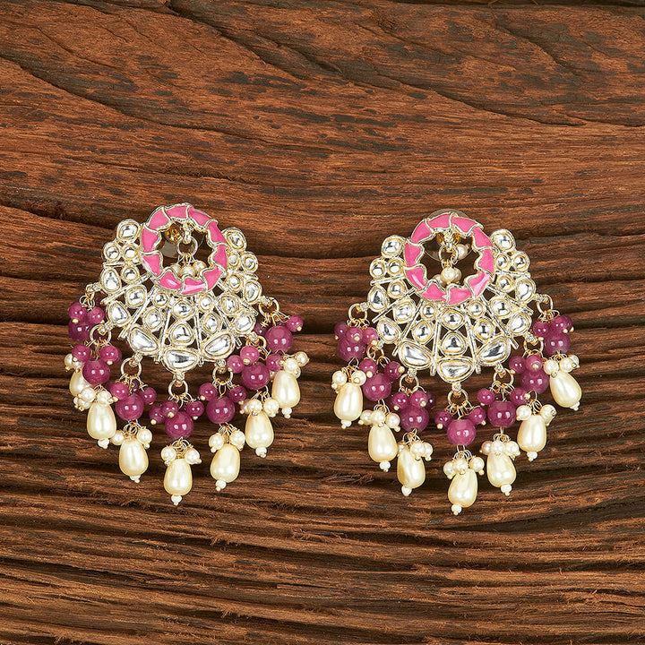 Indo Western Meenakari Earring With Gold Plating 109446