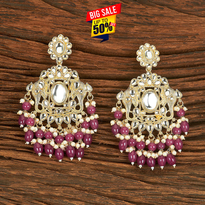 Indo Western Trendy Earring With Gold Plating 109464