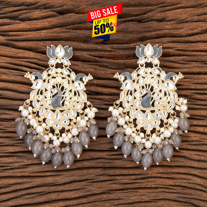 Indo Western Peacock Earring With Gold Plating 109473