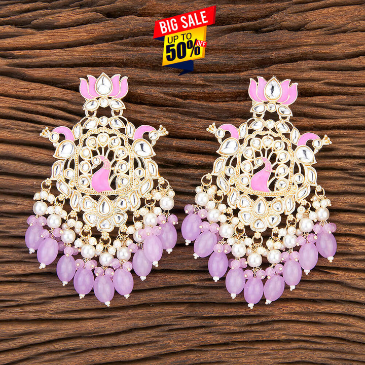 Indo Western Peacock Earring With Gold Plating 109473