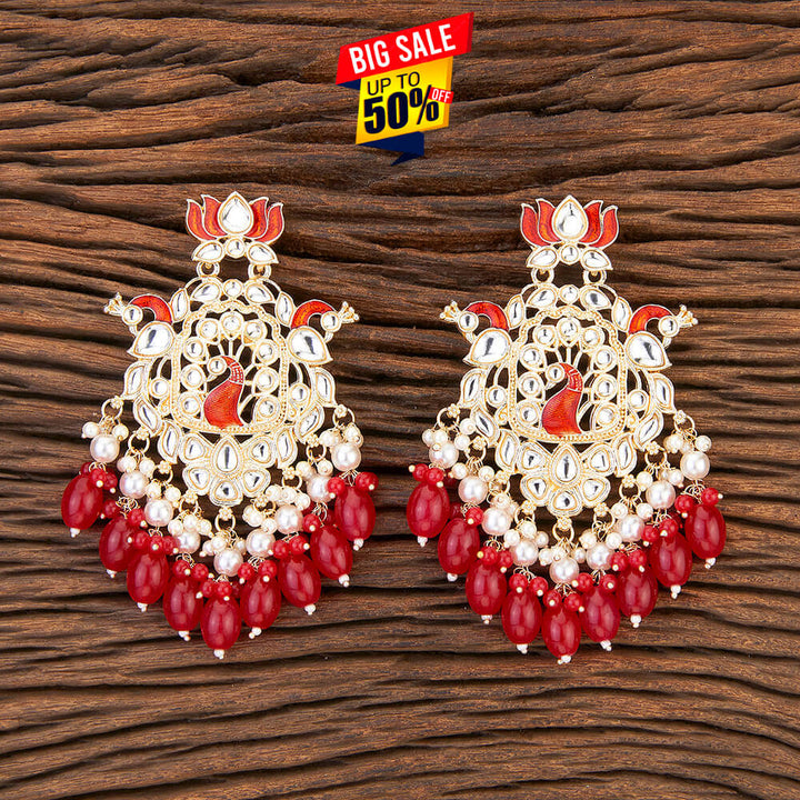 Indo Western Peacock Earring With Gold Plating 109473