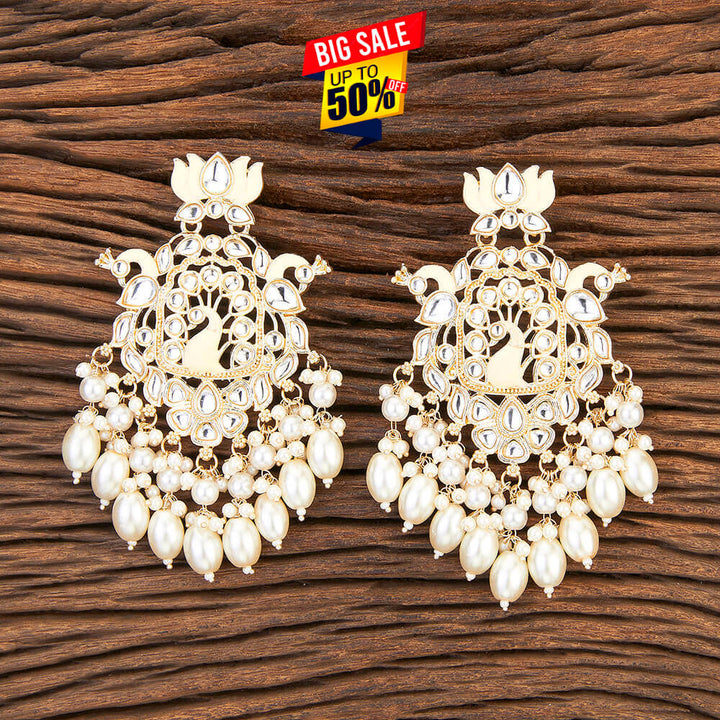 Indo Western Peacock Earring With Gold Plating 109473