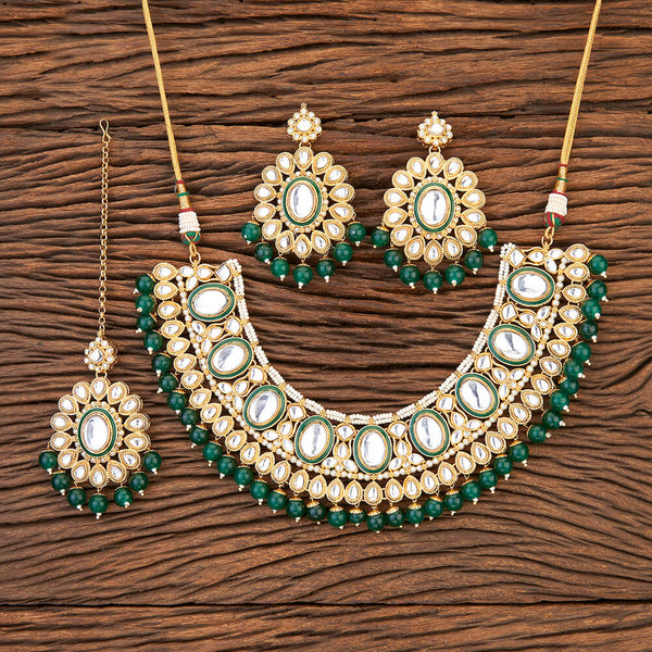 Indo Western Meenakari Necklace With Gold Plating 109537