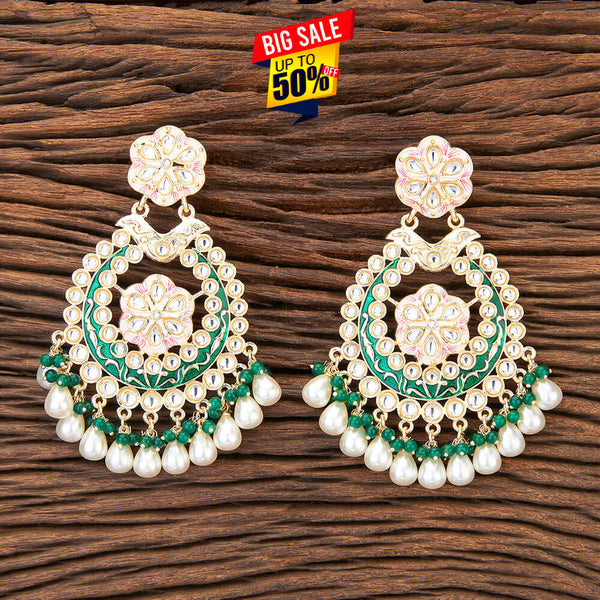 Indo Western Meenakari Earring With Gold Plating 109609