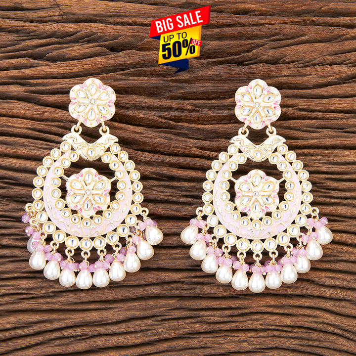 Indo Western Meenakari Earring With Gold Plating 109609