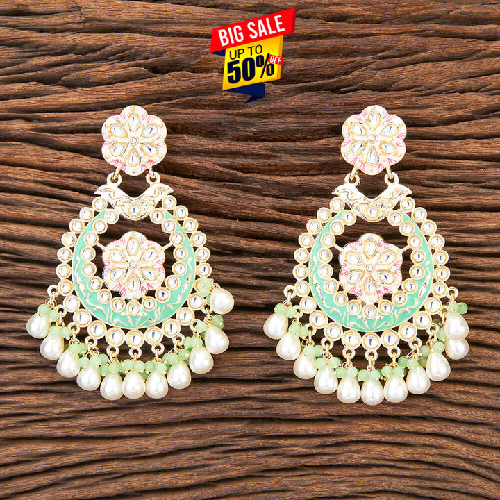 Indo Western Meenakari Earring With Gold Plating 109609