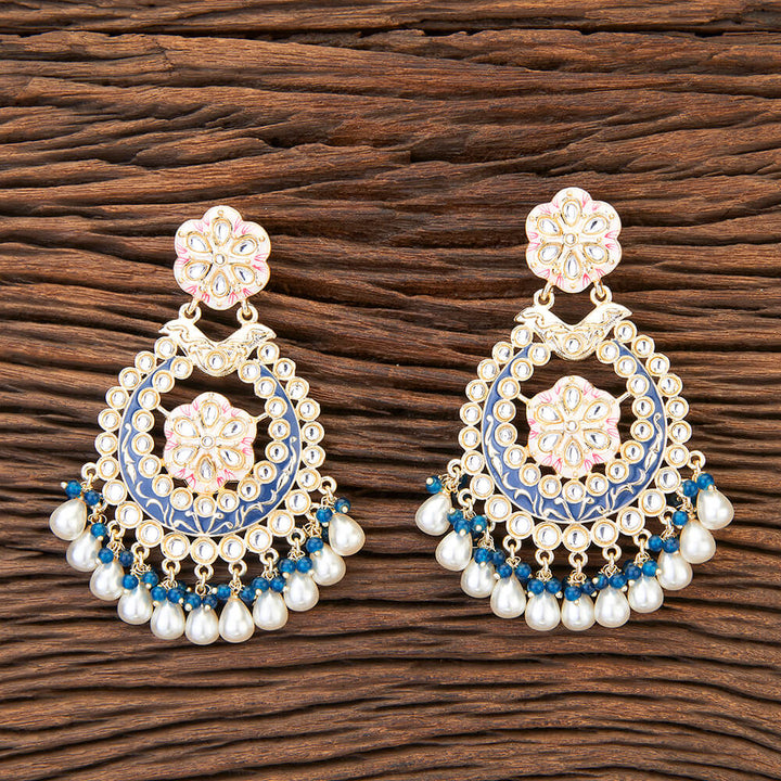 Indo Western Meenakari Earring With Gold Plating 109609