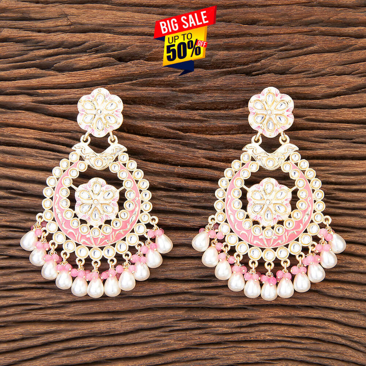 Indo Western Meenakari Earring With Gold Plating 109609