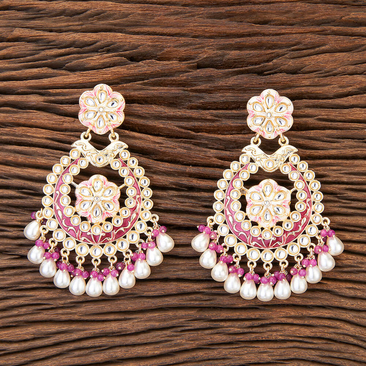 Indo Western Meenakari Earring With Gold Plating 109609