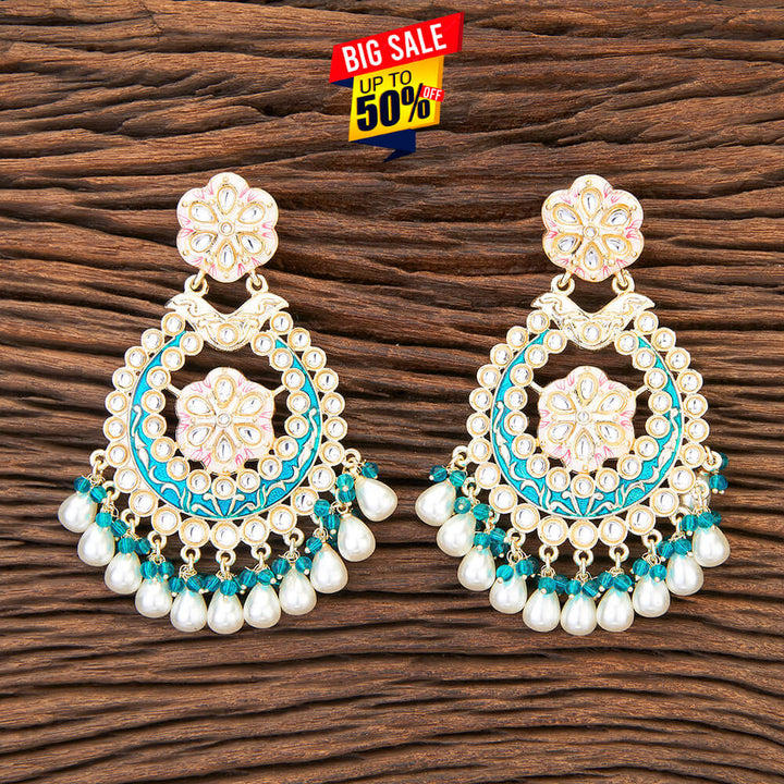 Indo Western Meenakari Earring With Gold Plating 109609