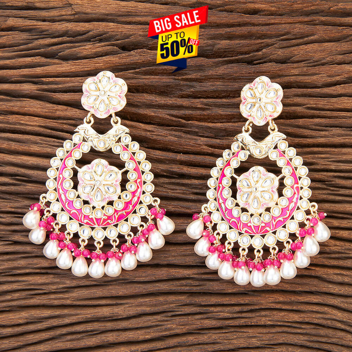 Indo Western Meenakari Earring With Gold Plating 109609