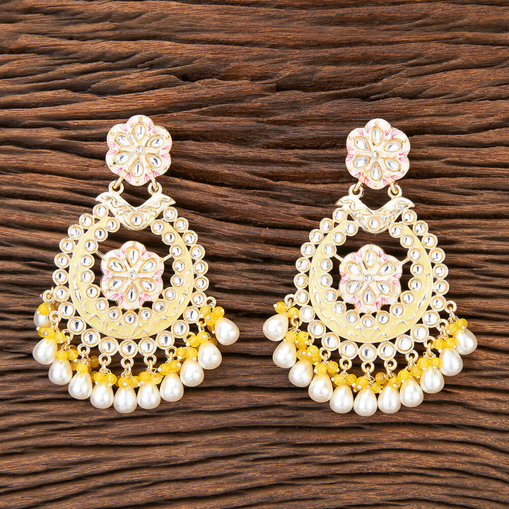 Indo Western Meenakari Earring With Gold Plating 109609