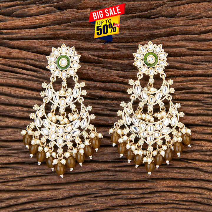 Indo Western Meenakari Earring With Gold Plating 109623