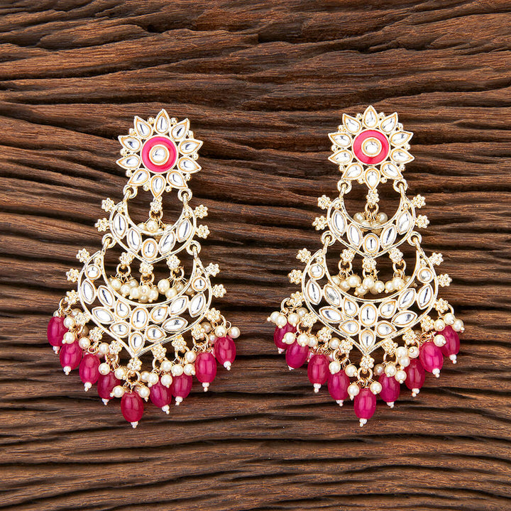 Indo Western Meenakari Earring With Gold Plating 109623