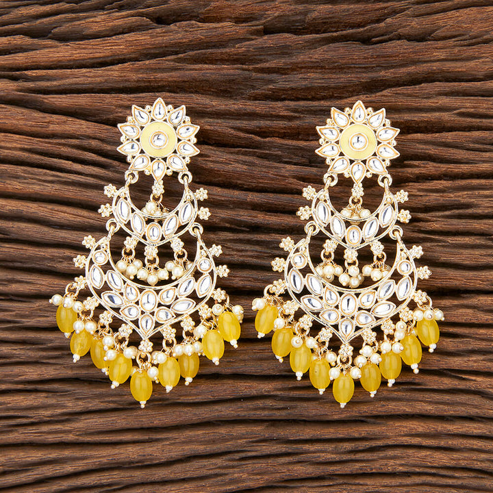 Indo Western Meenakari Earring With Gold Plating 109623