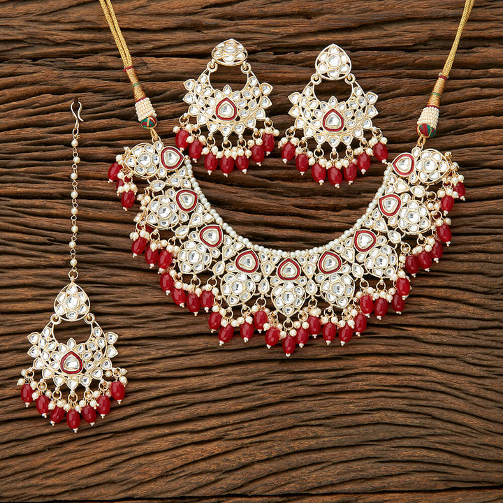 Indo Western Meenakari Necklace With Gold Plating 109717