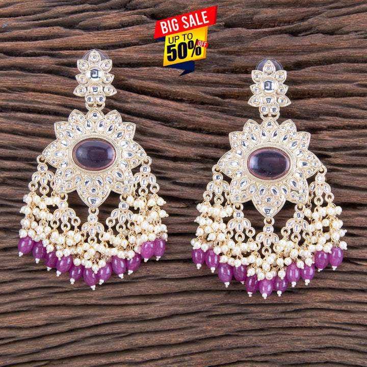 Indo Western Beads Earring With Gold Plating 109799